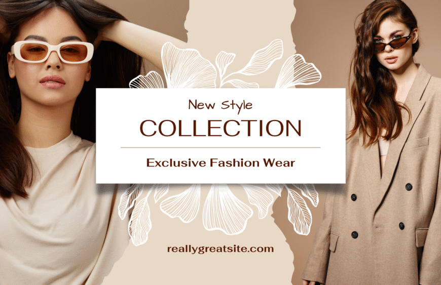 Beige Aesthetic Exclusive Fashion Wear Collection Clothing Banner